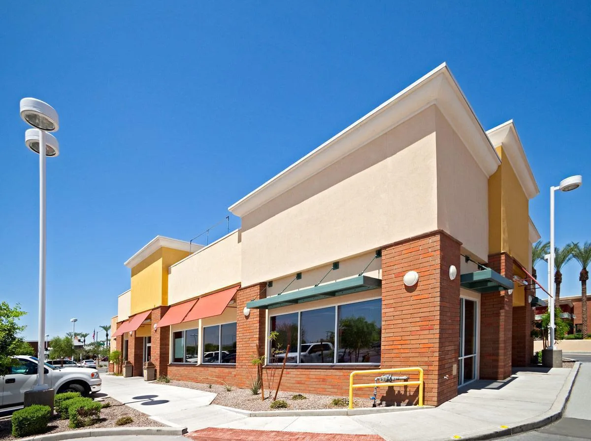 Commercial exterior cleaning shown on Apple Roof Cleaning’s website